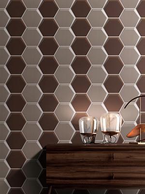 Hexagon Beveled Ceramic Tile